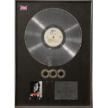 Gloria Estefan, BPI Platinum disc Presented to Epic records to recognise sales in the United Kingdom