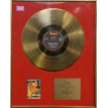 Cyndi Lauper, Gold disc, presented to The Rubettes  to recognise sales in the United Kingdom of more