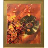 Paul McCartney, presentation gold disc for 25,000 units of the EMI Album, Flowers in the Dirt,