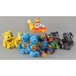 Two sets of four The Beatles On Apple Bears, official limited edition bears from 1999, edition of