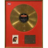 Barry White, BPI Gold disc presented to Polygram Record Operations to recognise sales in the