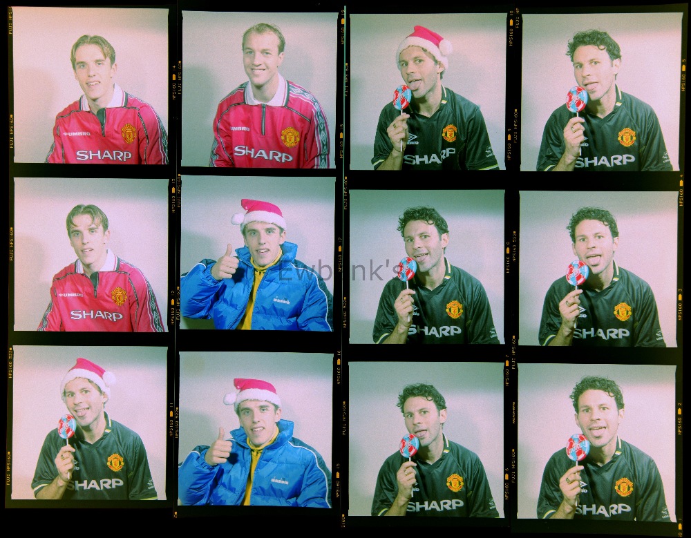 Manchester United players, 48 colour negatives by Harry Goodwin including, Ryan Giggs, Gary & Phil