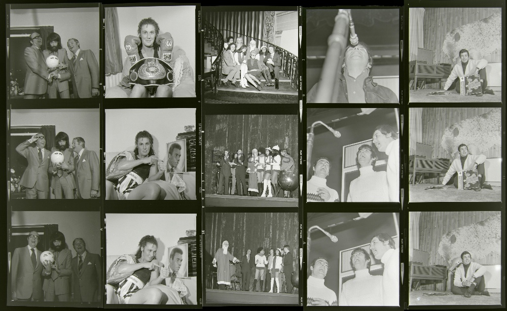 80+ Black & white negatives including Morecombe and Wise, Jane Couch & other performers, by Harry