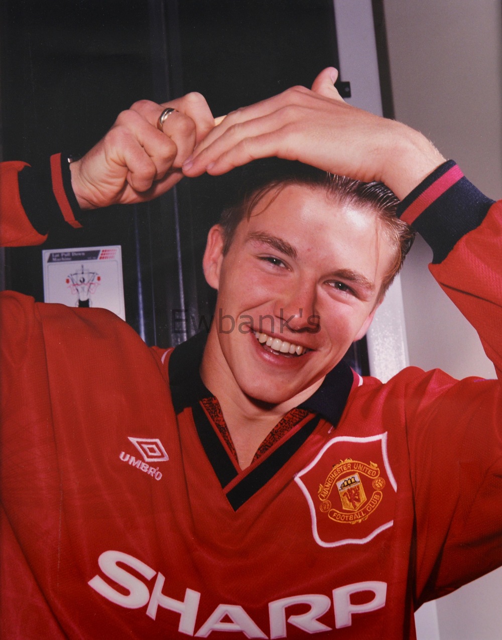 David Beckham, English Footballer, colour photograph taken in his early playing days at Manchester - Image 2 of 2