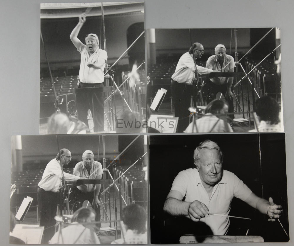 Sir Edward Heath, 52 mostly black and white images, showing him conducting, some at the RCA, along