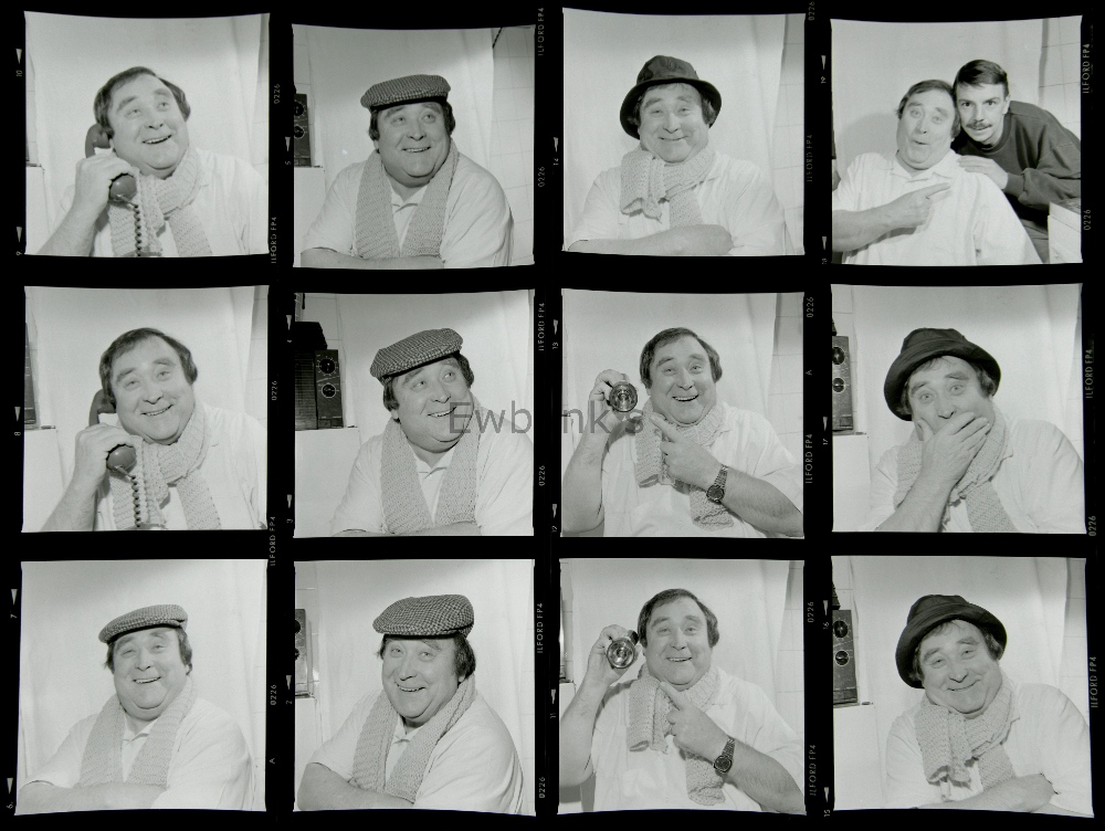 Bernard Manning, 56 black & white negatives by Harry Goodwin, sold with full copyright.