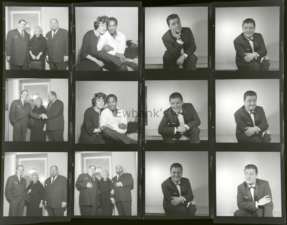 50 Black & white negatives including Bob Hope, Don Lang, opening of an Odeon cinema and others, by