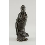 Chinese bronze figure of Guanyin, 31cm high,