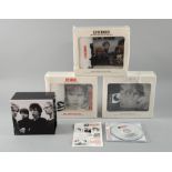 U2 Promotional items including, the first 3 albums remastered in presentation boxes with t shirts,