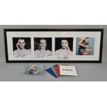 Placebo Sleeping With Ghosts, signed framed montage of the English Rock band, Brian Molko, Stefan