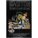 Led Zeppelin, variant poster for the soundtrack of The Song Remains the Same (1976) possibly an
