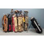 Large collection of Golf clubs including drivers, irons & putters, 120+ names including Henry