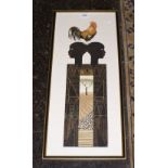Limited edition screen-print no.5/20 titled Hen Hunt signed Barbara Robertson '95. 63 x 25.