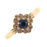 (100002) A selection of jewellery. To include an 18ct gold sapphire and diamond floral cluster ring,