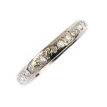 A mid 20th century diamond full-circle eternity ring. Designed as a single-cut diamond line.