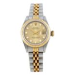 ROLEX - a lady's Oyster Perpetual Datejust bracelet watch. Circa 1988. Reference 69173, serial