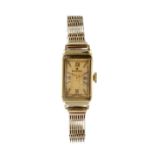 ROLEX - a lady's bracelet watch. Import hallmarked Glasgow 1937. Numbered 39766 2627. Signed