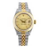 ROLEX - a lady's Oyster Perpetual Datejust bracelet watch. Circa 1986. Reference 69173, serial