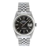 ROLEX - a gentleman's Oyster Perpetual Datejust bracelet watch. Circa 1974. Reference 1601, serial