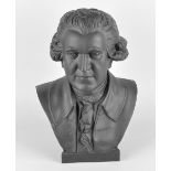 A Wedgwood black basalt bust of Josiah Wedgwood, FRS. (1730-1795), produced for the 250th