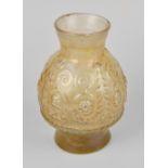 An unusual Middle Eastern mould-blown lustre glass bottle vase. Possibly Nishapur, North East