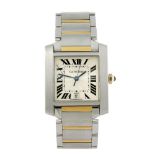 CARTIER - a Tank Francaise bracelet watch. Reference 2302, serial 867546UF. Signed automatic calibre