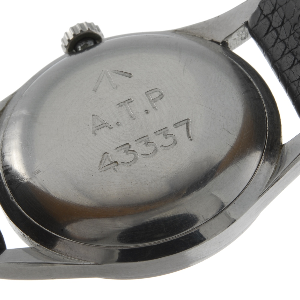EBEL - a military issue wrist watch. Stamped with British broad arrow, A.T.P 43337. Unsigned - Image 2 of 4