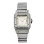 CARTIER - a Santos bracelet watch. Reference 2319, serial 451214CD. Signed automatic calibre 120.