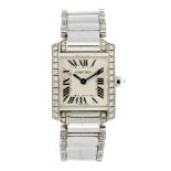 CARTIER - a Tank Francaise bracelet watch. Reference 2403, serial 314865CE. Signed quartz calibre