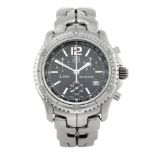 TAG HEUER - a gentleman's Link chronograph wrist watch. Stainless steel case with calibrated