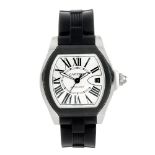 CARTIER - a Roadster wrist watch. Stainless steel case. Reference 3312, serial 186753QX. Signed