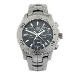 CURRENT MODEL: TAG HEUER - a gentleman's Link chronograph bracelet watch. Stainless steel case