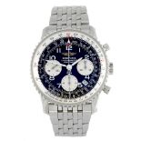 BREITLING - a gentleman's Navitimer chronograph bracelet watch. Stainless steel case with slide rule