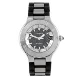 CARTIER - an Autoscaph 21 wrist watch. Stainless steel case with chapter ring bezel. Reference 2427,