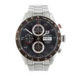 TAG HEUER - a gentleman's Carrera Calibre 16 chronograph bracelet watch. Stainless steel case with
