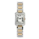 CURRENT MODEL: CARTIER - a Tank Anglaise bracelet watch. Stainless steel case. Reference 3485,