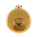 An open face pocket watch by Perret Freres. Yellow metal case, testing as 18ct gold. Numbered