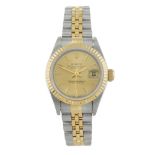 ROLEX - a lady's Oyster Perpetual Datejust bracelet watch. Circa 1996. Stainless steel case with