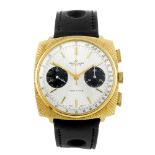 BREITLING - a gentleman's Top Time chronograph wrist watch. Gold plated case with stainless steel