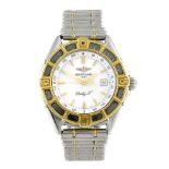 BREITLING - a lady's Windrider Lady J bracelet watch. Stainless steel case with yellow metal