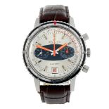 BREITLING - a gentleman's Datora chronograph wrist watch. Stainless steel case with plastic