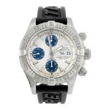 BREITLING - a gentleman's Aeromarine Superocean chronograph wrist watch. Circa 2008. Stainless steel