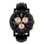 BULGARI - a limited edition gentleman's Carbongold London chronograph wrist watch. Number 890 of