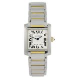 CARTIER - a Tank Francaise bracelet watch. Stainless steel case. Reference 2301, serial CC866641.