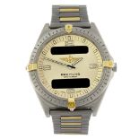 BREITLING - a gentleman's Professional Aerospace bracelet watch. Titanium case with calibrated