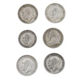 George V and George VI, pre-1947 silver (900g), earlier sterling silver (235g). Varied state. (Lot).