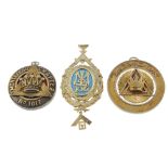 Masonic, a selection of mainly silver, silver-gilt or enamel jewels and medals to include many