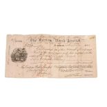 Iraq, The Eastern Bank Limited, Basra branch, a Second of Exchange bill dated 14th May 1918 for ú50,