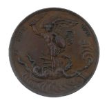 France, Henri de Bourbon, Duc de Bordeaux, born 1820, bronze medal by Gayrard, the Duchess of