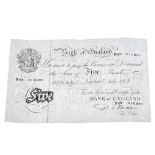 Bank of England, Beale white Five-Pounds, 7 July 1949, serial no. N82 010991 (B 270). Good very